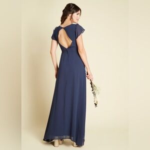 ModCloth You're Flowing Places Maxi Dress Navy Blue Size 8 NWT